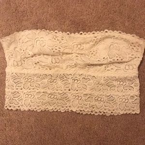 Aerie Cream Lace Longline Bandeau